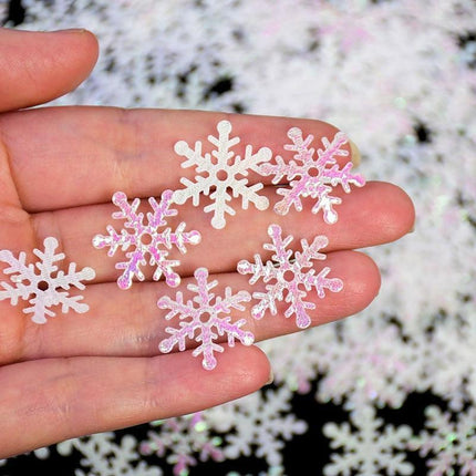 Magical Winter Snowflake Confetti Collection - 270 Mini Pieces for Festive Holiday Decor
