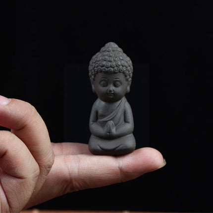 Tranquil Buddha Zen Tea Pet - Ceramic Figurine for Wealth and Blessings