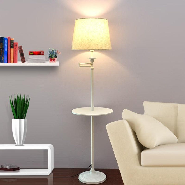 Contemporary Adjustable Nordic Fabric and Iron E27 LED Floor Lamp