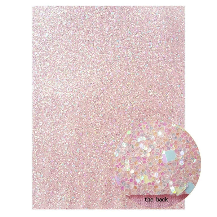 Sparkling Pink Glitter Leather Crafting Kit - Luxe Snake Textured Set