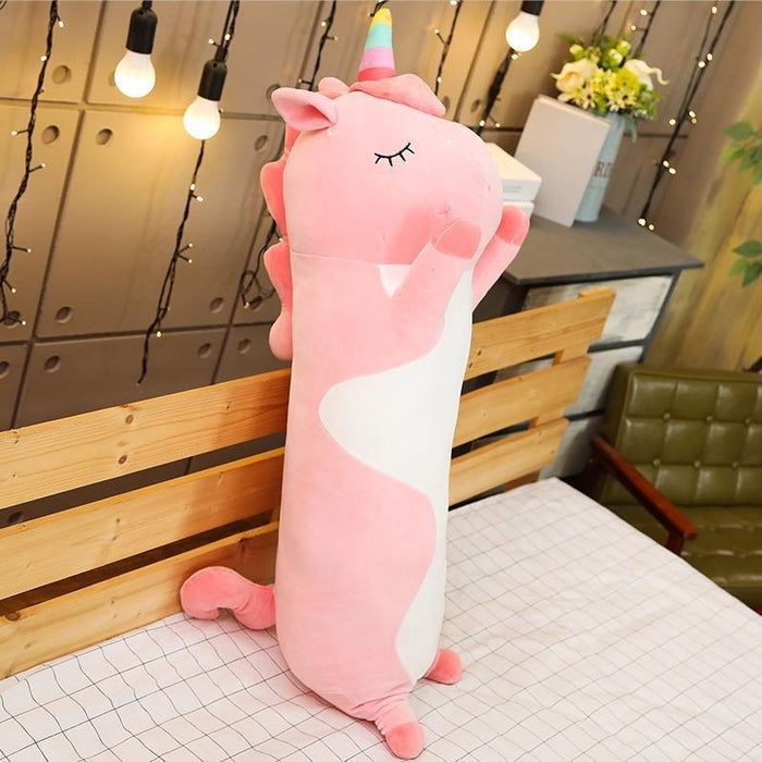 Enchanting Dino Unicorn Kitty Plush Sleep Cushion