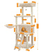Luxurious Multi-Level Cat Tower: Stylish Oasis with Plush Beds and Sturdy Scratch Posts