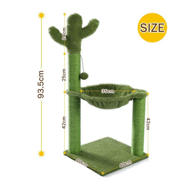 Luxury Cactus Cat Tree with Scratching Posts for Chic Cats