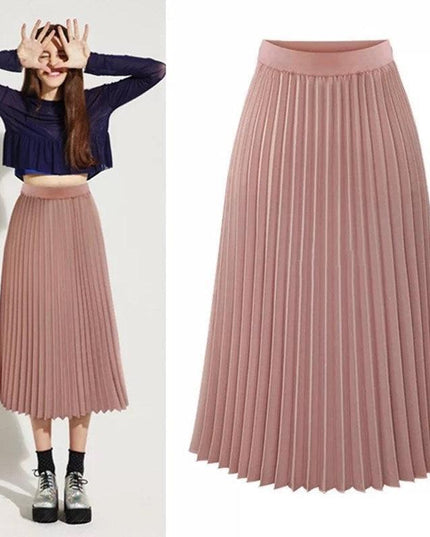 Chic Pleated Chiffon Midi Skirt - Your Go-To Summer Essential