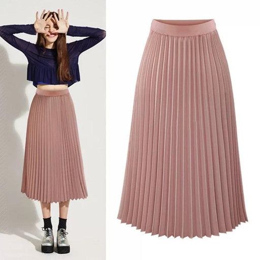 Elegant Monochrome Chiffon Skirt - Versatile Style for Women