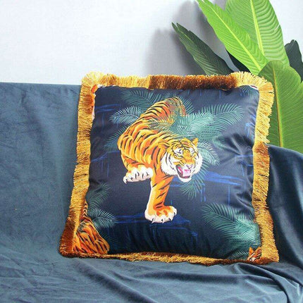 Safari Luxe Jungle-Inspired Throw Pillow Covers: Nature's Wild Aesthetics