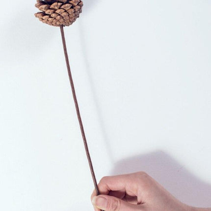 Dried Pine Cone and Floral Arrangement for Chic Nordic Home Styling - Seasonal Festive Decor