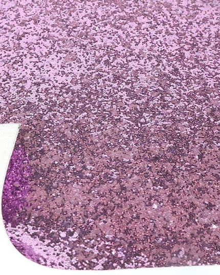 Sparkling Chunky Glitter Faux Leather Sheet - Ideal for Creative DIY Projects