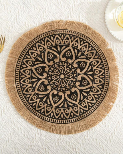 Sophisticated Round Linen Placemat for an Elevated Dining Experience