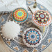 Moroccan Style Embroidered Circular Pillow Cover for Chic Home Decor