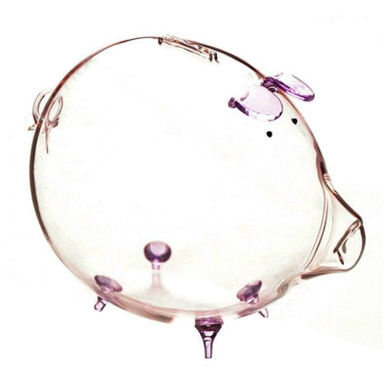 Glass Piggy Bank - Elegant Transparent Design for Cultivating Wealth and Display Brilliance
