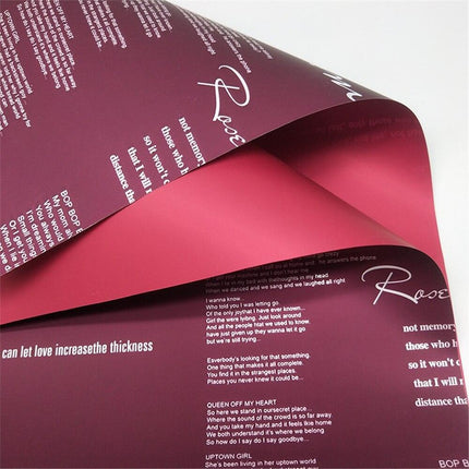 Elegant Floral Alphabet Gift Wrap Collection - Premium Waterproof Crafting Kit - Korean Design Essentials