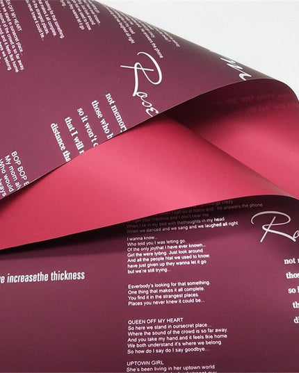 Elegant Floral Alphabet Gift Wrap Collection - Premium Waterproof Crafting Kit - Korean Design Essentials