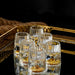 Gold Foil Crystal Glass Cocktail Glasses