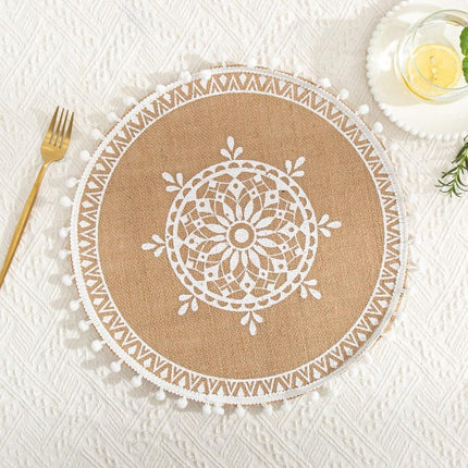 Sophisticated Round Linen Placemat for an Elevated Dining Experience