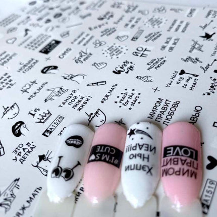 Winter Wonderland Russian Nail Art Decals