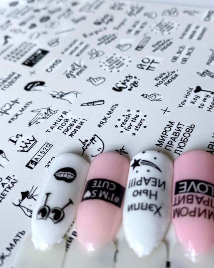 Winter Wonderland Russian Nail Art Decals