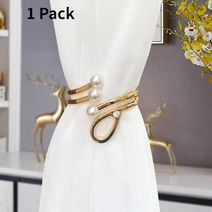 Luxurious Diamond Alloy Curtain Tieback with European Flair