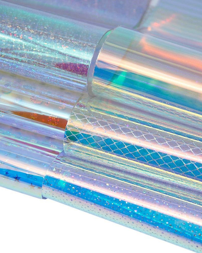 Iridescent PVC Synthetic Leather Jelly Fabric for Innovative DIY Creations