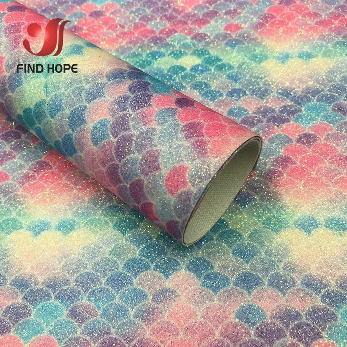 Rainbow Iridescent Sparkle Fabric Sheets for Creative DIY Projects
