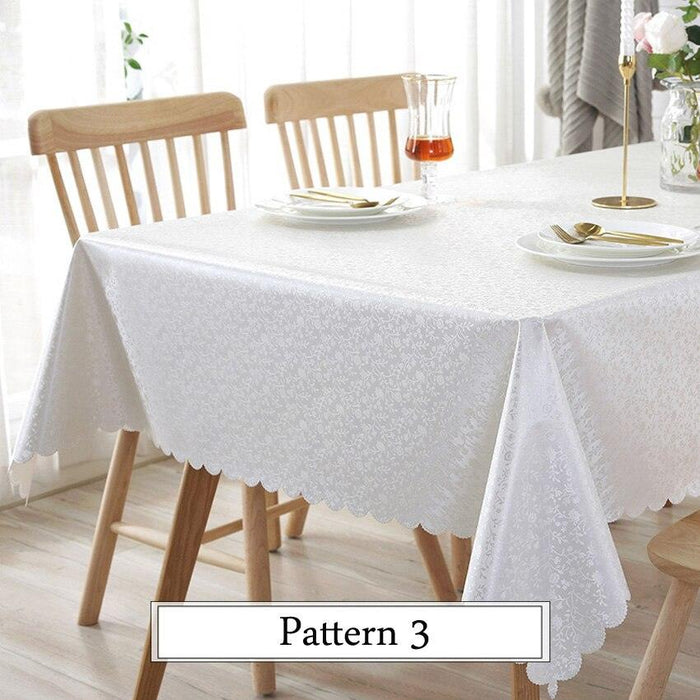 European Charm: Luxurious PVC Table Cover with Iconic European Designs