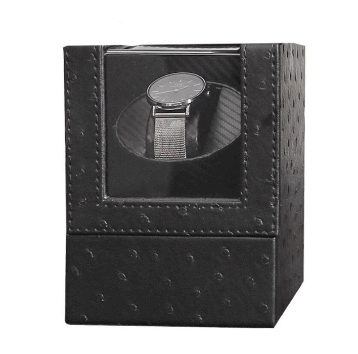 Carbon Fiber Single Watch Winder with Automatic Operation - Ideal for High-Grade Timepieces