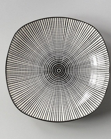 Handcrafted Japanese Square Ceramic Plate: Exquisite Table Artistry