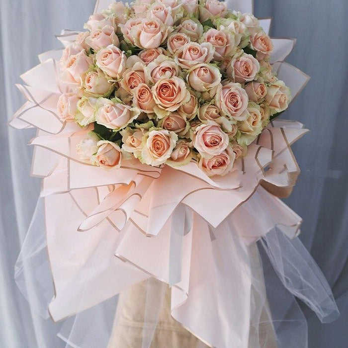 Elegant Korean Style Waterproof Floral Wrapping Paper Set - Elevate Your Flower Arrangements