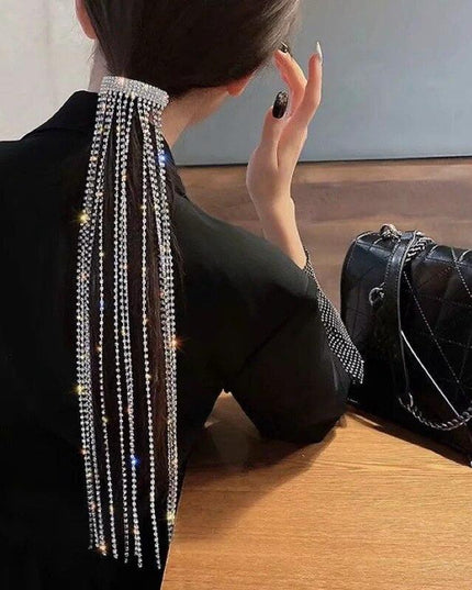 Crystal Elegance Tassel Hair Accessories for Luxe Celebrations