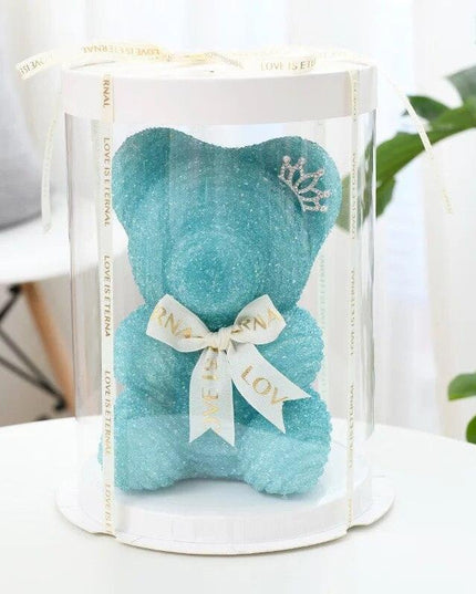 Elegant Handcrafted Crystal Bears - Exquisite 25cm Keepsakes for Memorable Moments