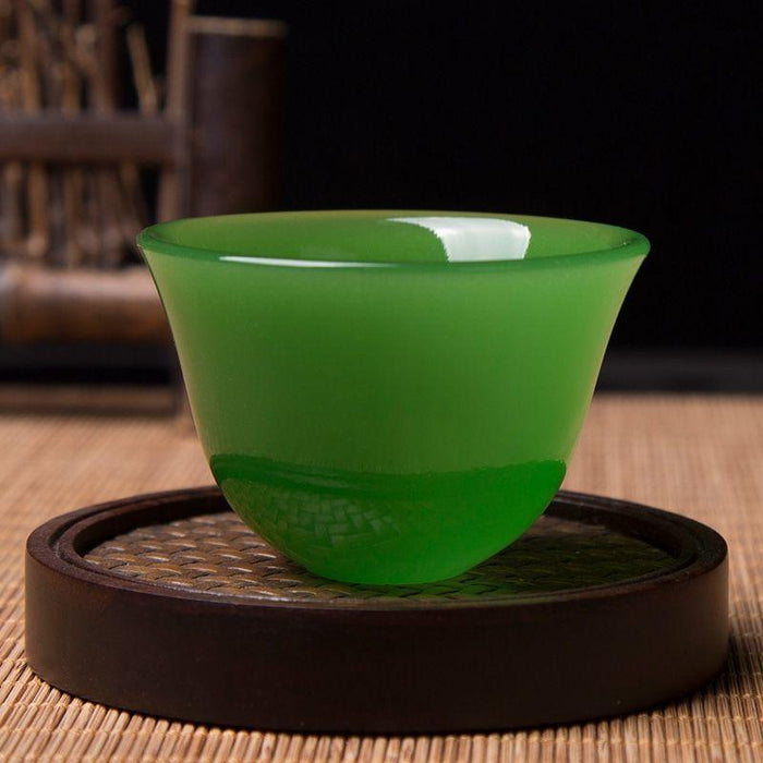 Luxurious Jade Tea Cup Set for Enhanced Kung Fu Tea Brewing Rituals