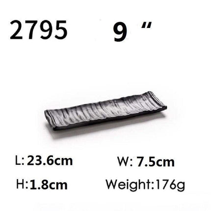 Sleek Black Melamine Dining Set - Elevate Your Table Experience