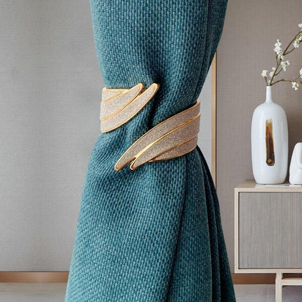 Luxurious Diamond Alloy Curtain Tieback with European Flair