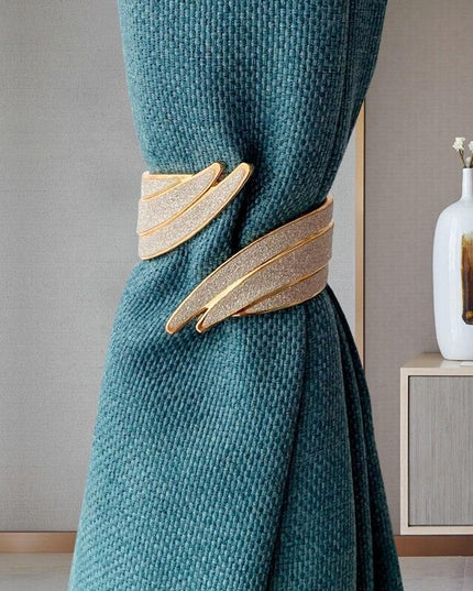 Luxurious Diamond Alloy Curtain Tieback with European Flair