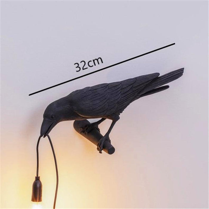 Lucky Crow Bird Resin Lamp with Multi-Functional and Playful Crow Design