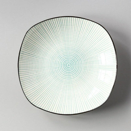 Handcrafted Japanese Square Ceramic Plate: Exquisite Table Artistry