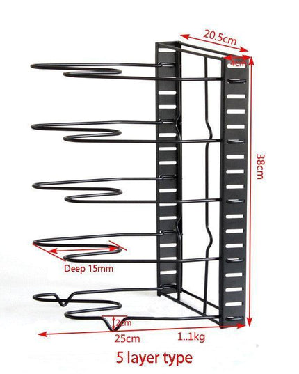 8-Tier Cookware Organizer Rack: The Essential Space-Saving Kitchen Solution