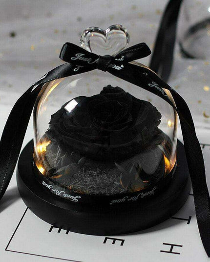 Radiant Rose Illumination Sphere: Magical Glass Orb