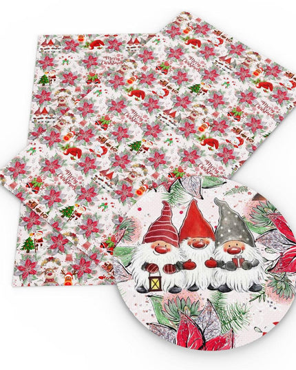 Crimson Holiday Faux Leather Crafting Kit - DIY Festive Fabric Set