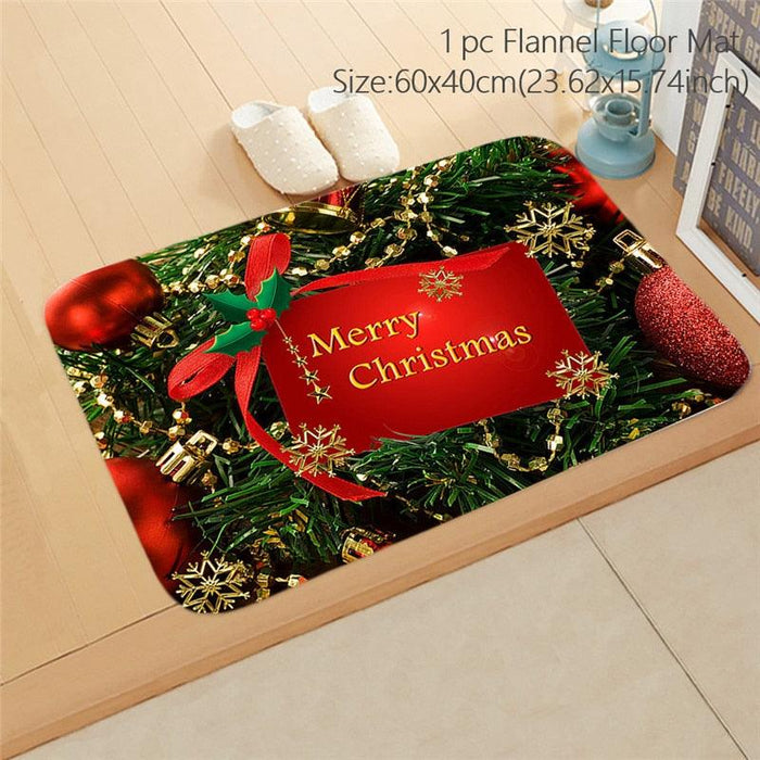 Holiday Festive Welcome Mat for Cheerful Home Entrances