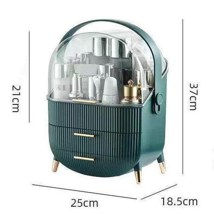 Elegant Makeup and Jewelry Storage Solution with Spacious Organization Compartments