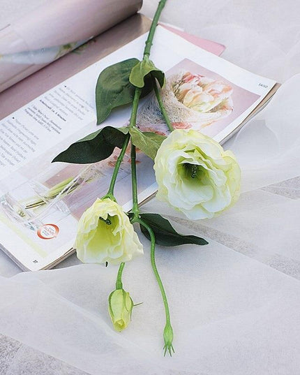 Deluxe 70cm Trigeminal Eustoma Silk Flower Bouquet - Lifelike Elegance