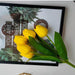 Elegant Hot Pink Tulip Bouquet: Realistic Stems with 5 Lifelike Buds