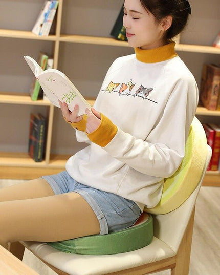 Fruity Fun Plush Cushion Set - Watermelon, Kiwi, Lemon Decorative Trio