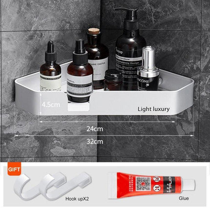 Stylish Rust-Proof Aluminum Bathroom Caddy with Superior Water Drainage