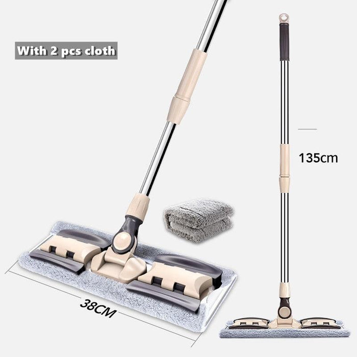 Effortless Cleaning Flat Wringer Mop - Hands-Free Dry and Wet Dual Purpose Mop