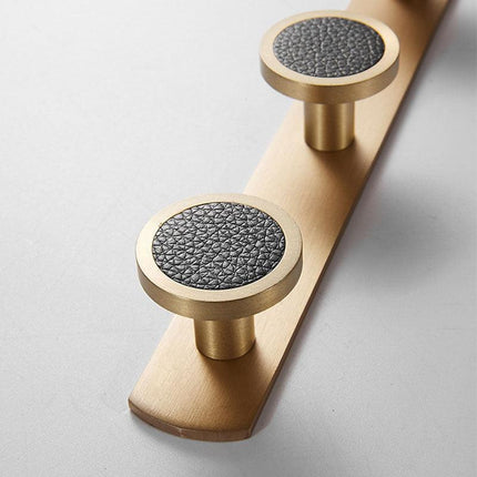 Elegant Luxe Gold Brass Wall Hook Rack with 5 Sturdy Hooks - Stylish Storage Solution