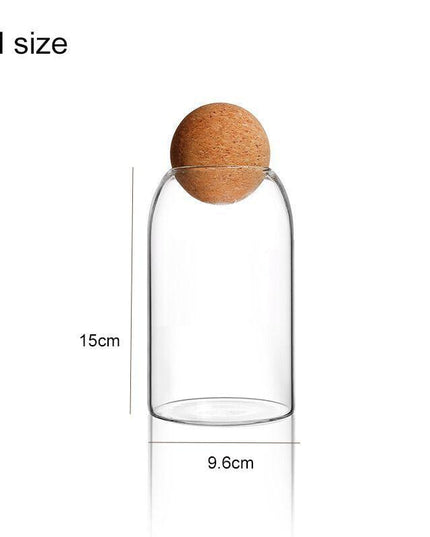 Modern Chic Glass Jar Set with Trendy Cork Tops for Effortless Kitchen Organization