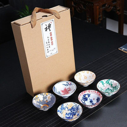 Sophisticated Blue and White Vintage Chinese Porcelain Tea Cup Collection for Puer Tea Lovers