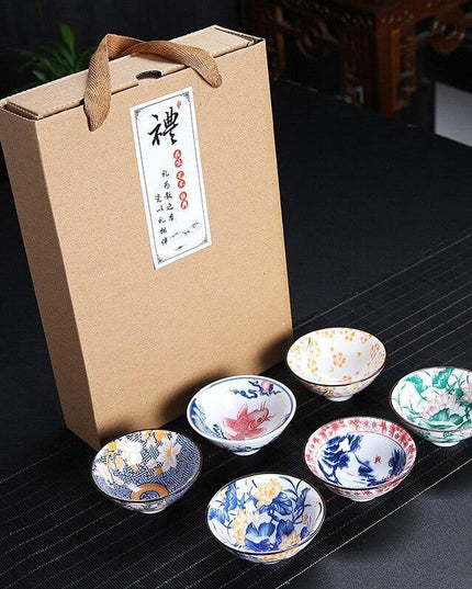 Sophisticated Blue and White Vintage Chinese Porcelain Tea Cup Collection for Puer Tea Lovers